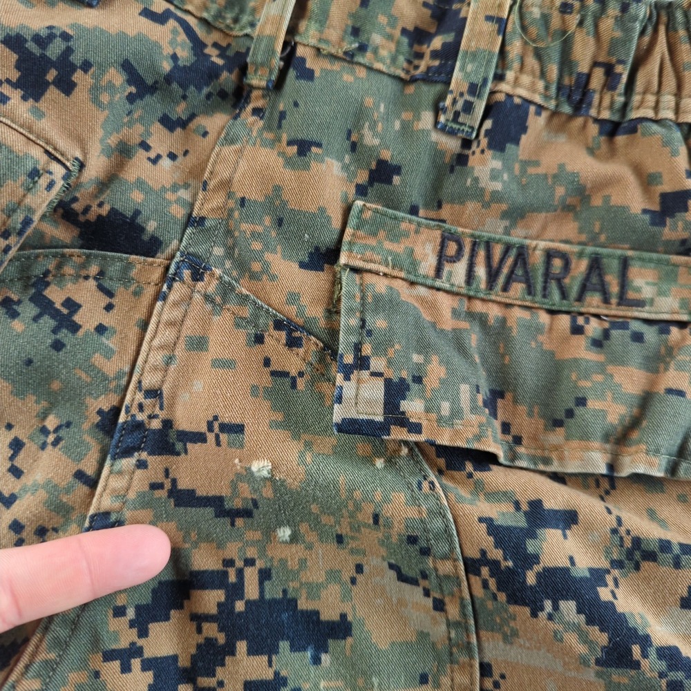 Vintage US Marine Corps Pants Mens 28 Short MARPAT Woodland Camo MCCUU Combat - Picture 5 of 10